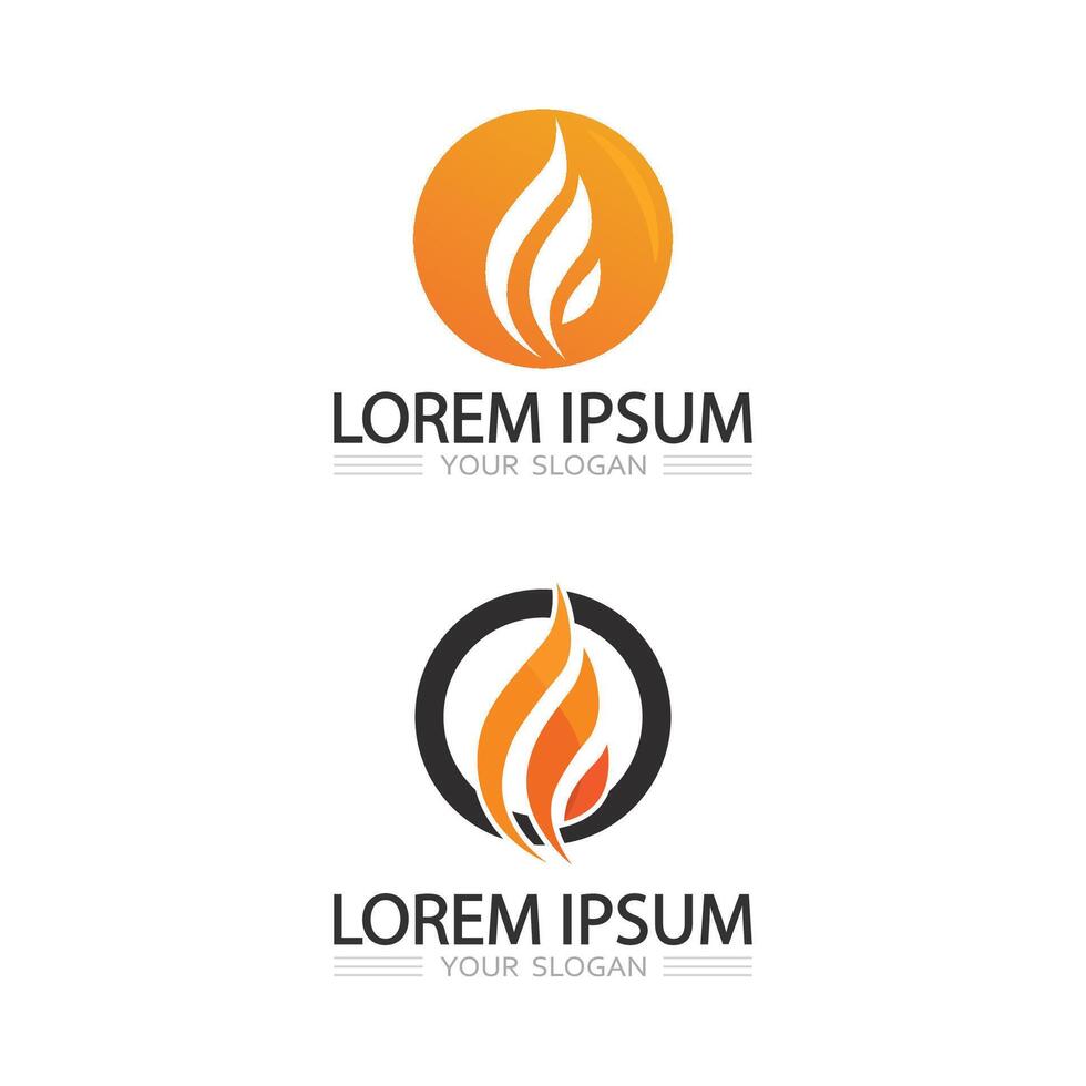Flaming torch icon and logo template for sports or celebration theme vector