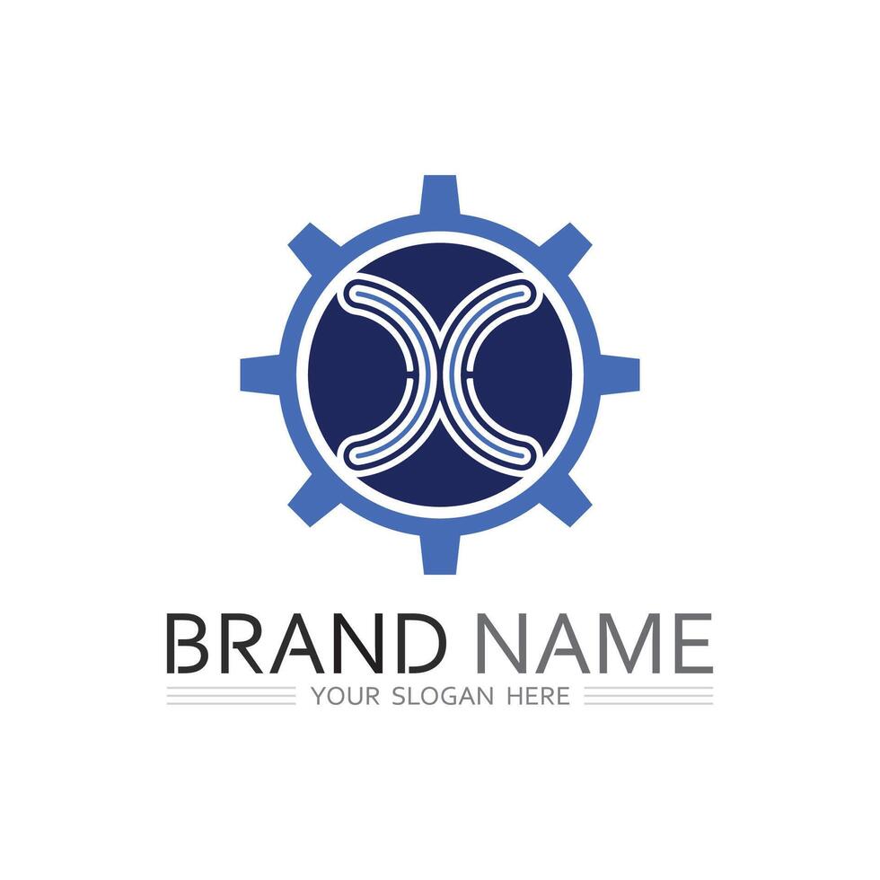 High Tech X Letter Icon Logo for App, Brand, and Web Design vector
