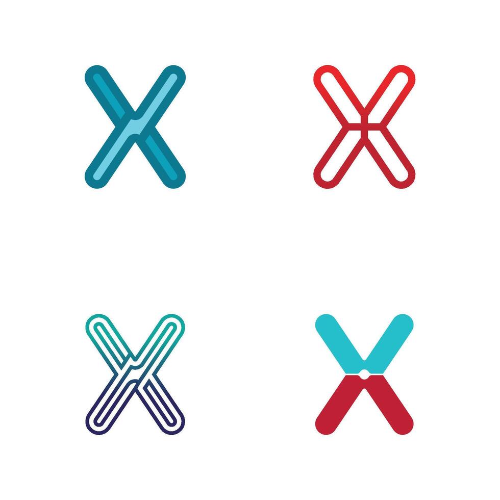 Powerful X Shaped Design for Logos, Icons, and Brand Identity vector