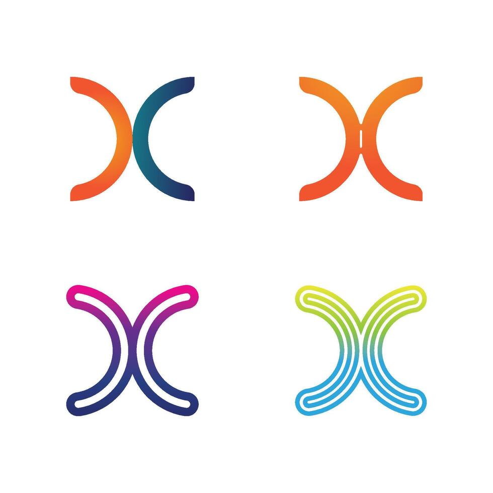 Stylish X Shaped Logo Concept for Tech Business and Digital Identity vector