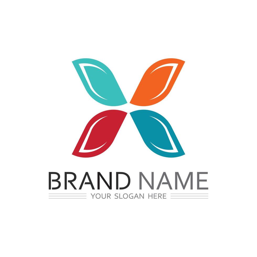 Bold X Icon Logo for Technology Startup and Business Identity vector