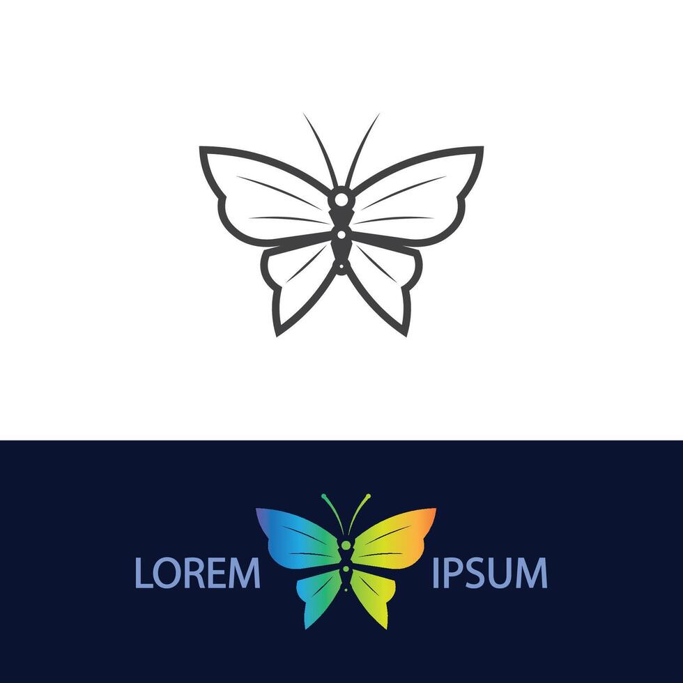 Unique geometric butterfly logo icon with symmetry and artistic touch vector