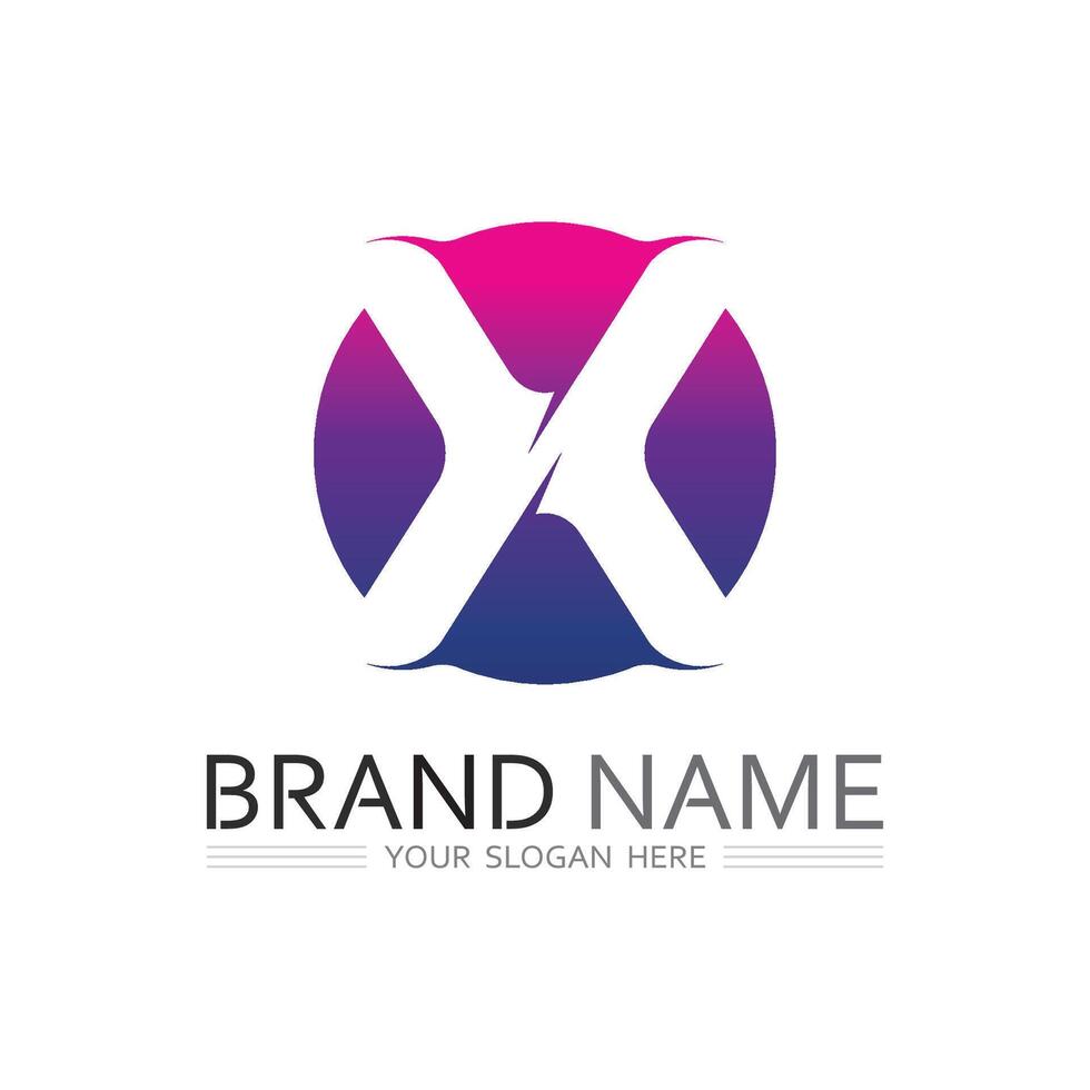 Simple Elegant X Icon Logo for Corporate Brand and Business Identity vector