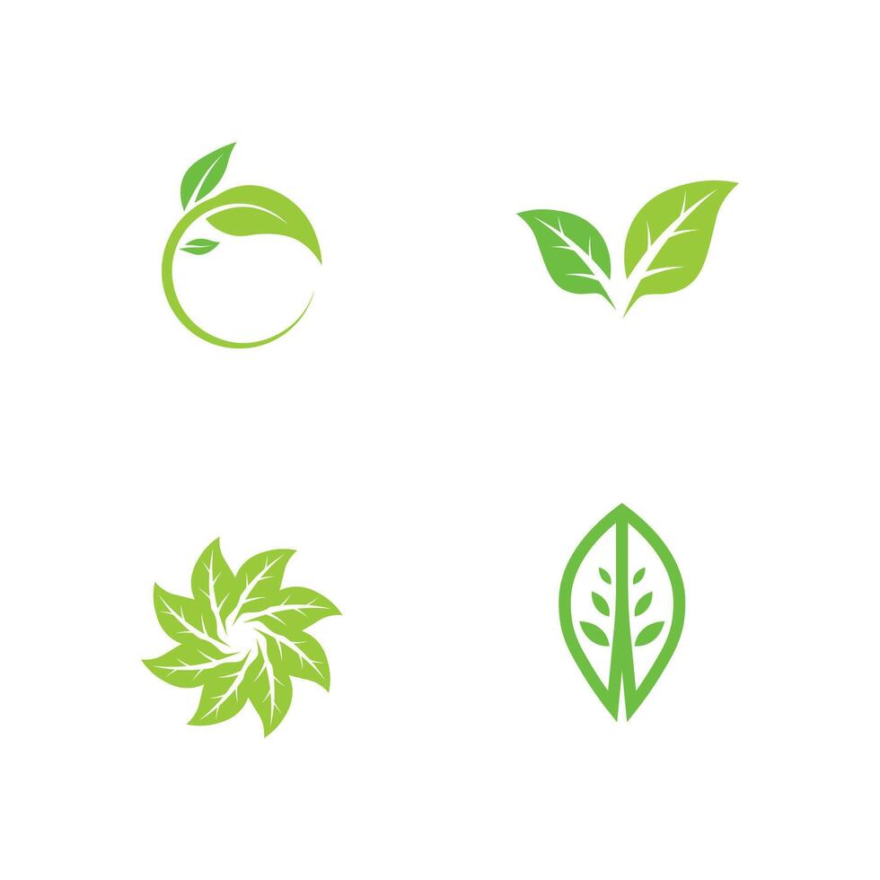 Green Earth Ecology Logo with Leaf Tree and Eco-Friendly Living Design vector