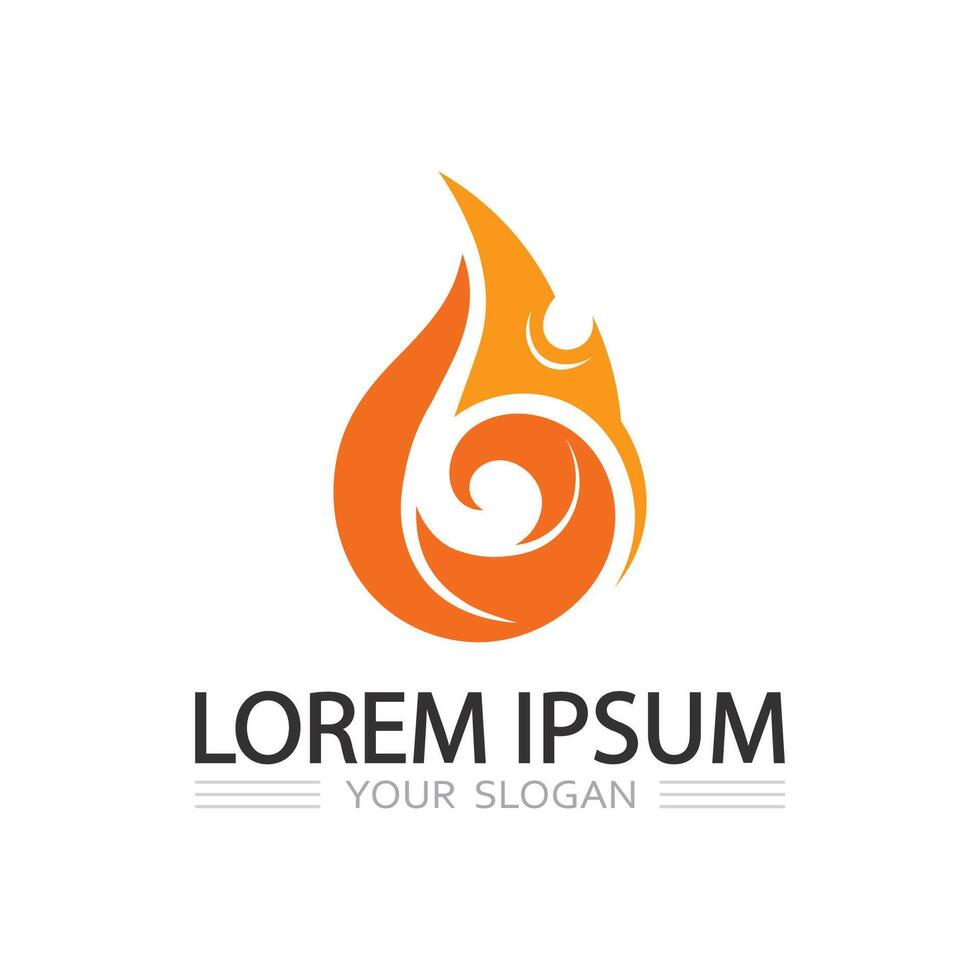 Fire logo with spark effect and bold lines for modern startup businesses vector