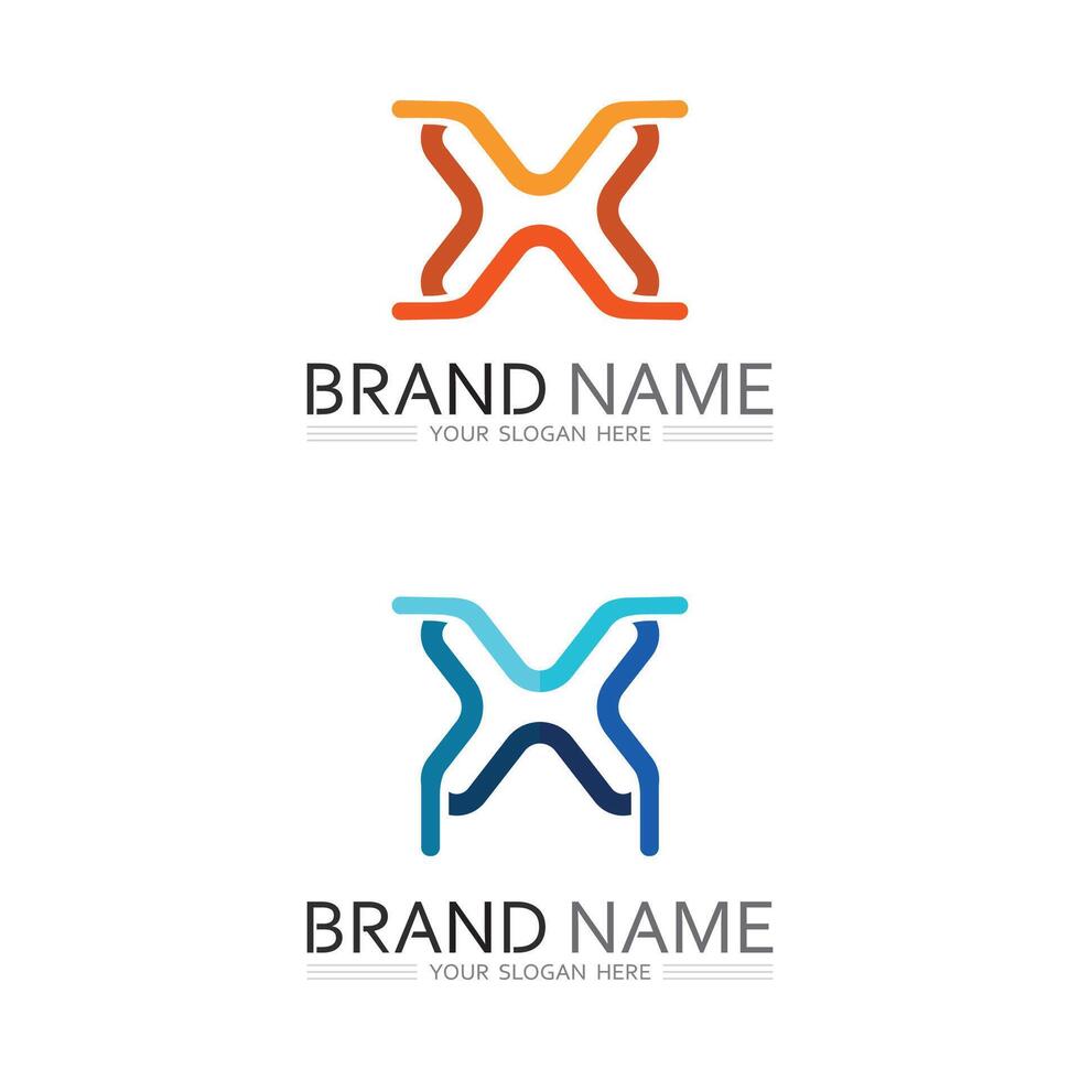 Minimalist X Shape Logo with Clean Look for Business Branding vector