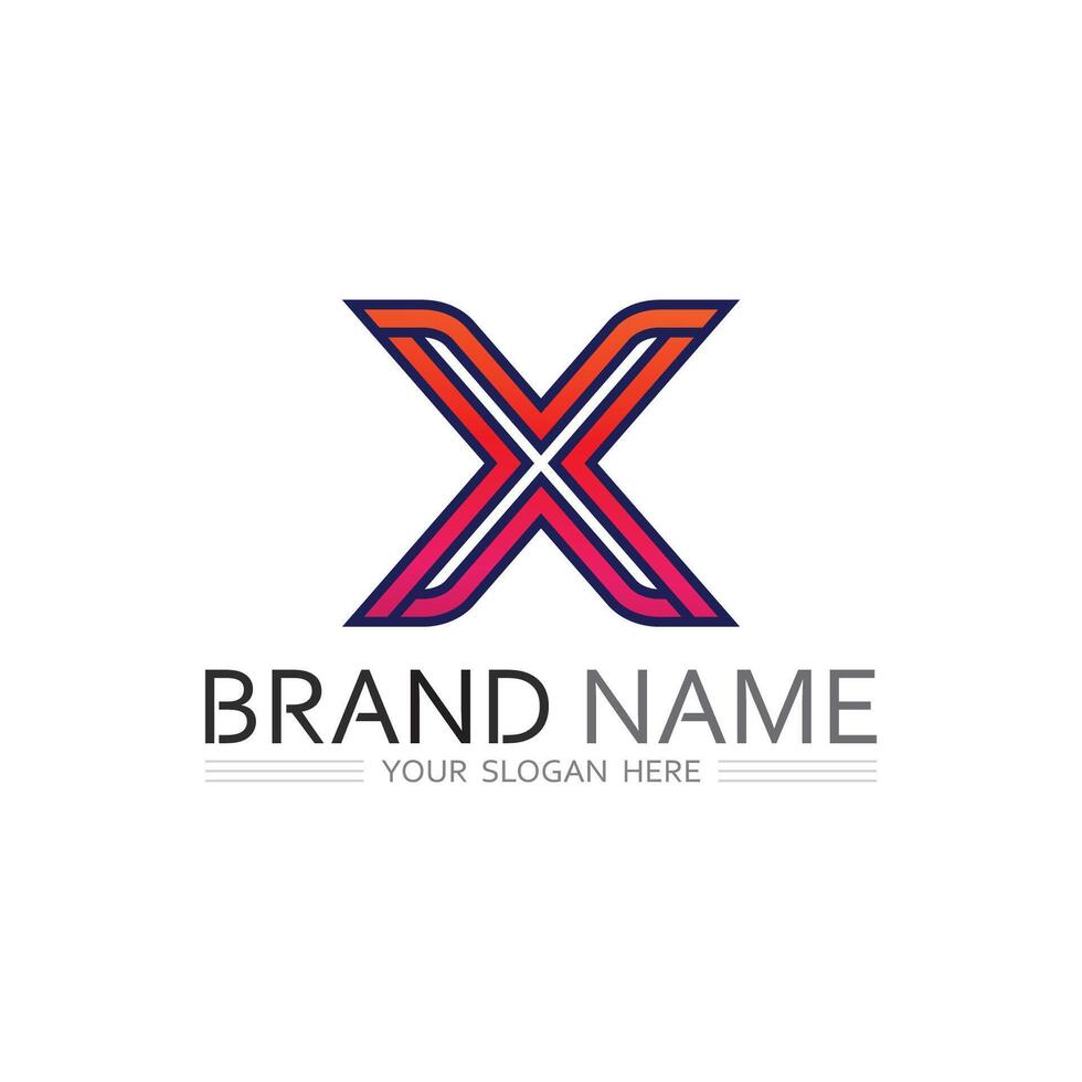 Unique Abstract Letter X Logo for Digital Business Branding Concept vector