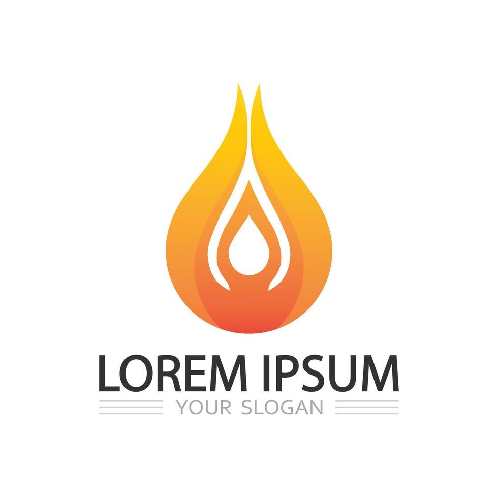 Powerful fire logo illustration with sharp dynamic edges for fierce branding vector