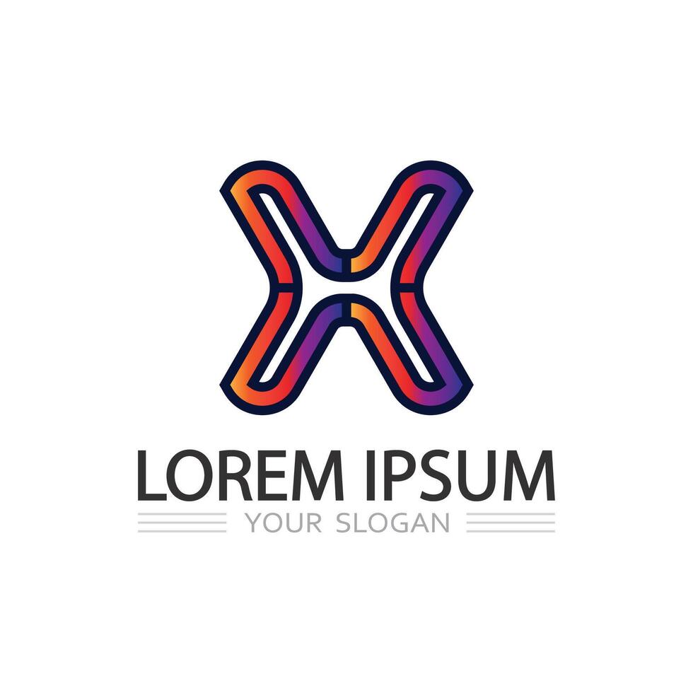 Creative Logo of X Shape for Apps, Websites, and Tech Brands vector