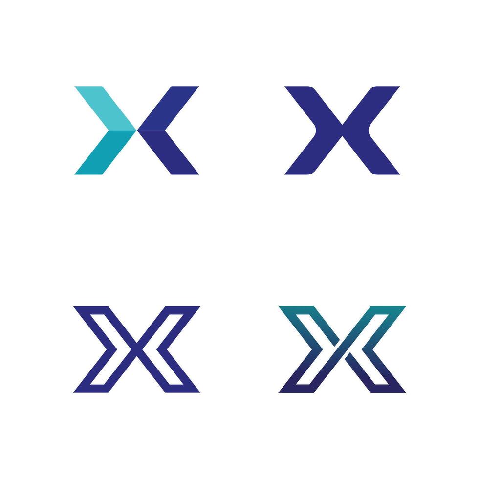 Minimal X Logo Design with Stylish Shape for Corporate Branding vector