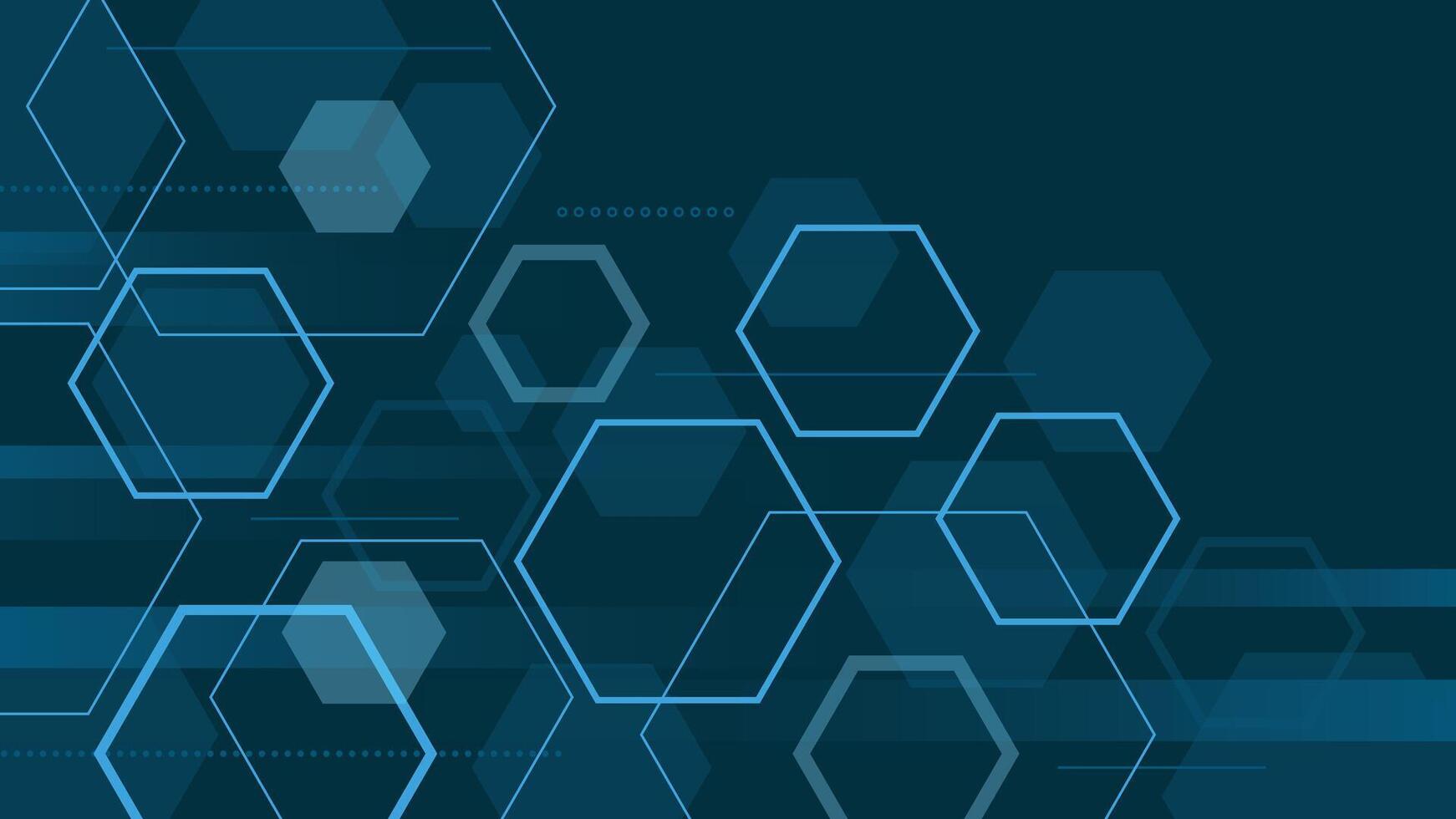 Abstract blue hexagons background design vector