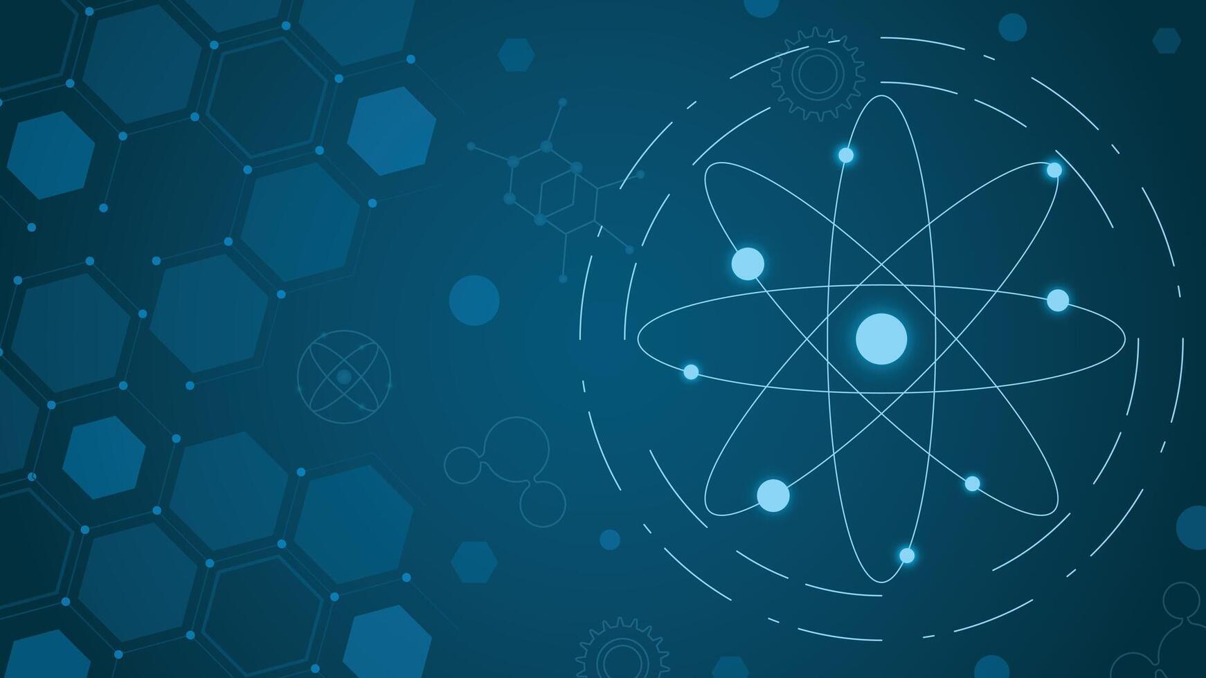 Abstract atomic structure and geometric background vector