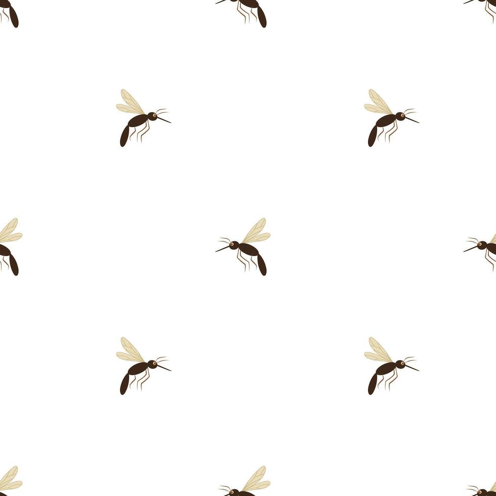 Mosquitoes, gnats seamless pattern. Abstract and minimalist pattern. Hand drawn Insects pattern vector