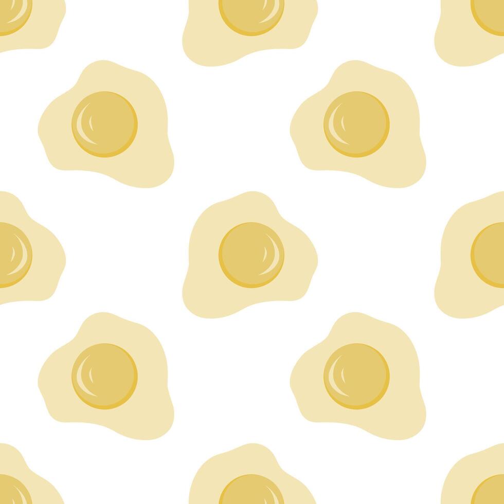 Yolk seamless pattern on a white background. Simple seamless pattern with eggs vector