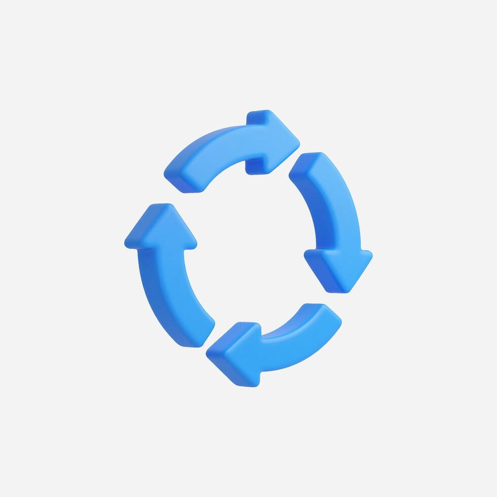 3d Realistic Recycle arrow vector