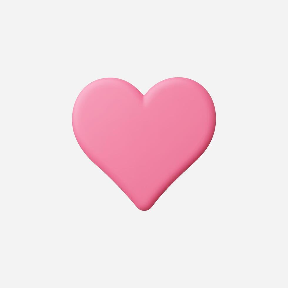 Pink heart shape, simple and cute design. Perfect for Valentine's Day or love themed projects. vector