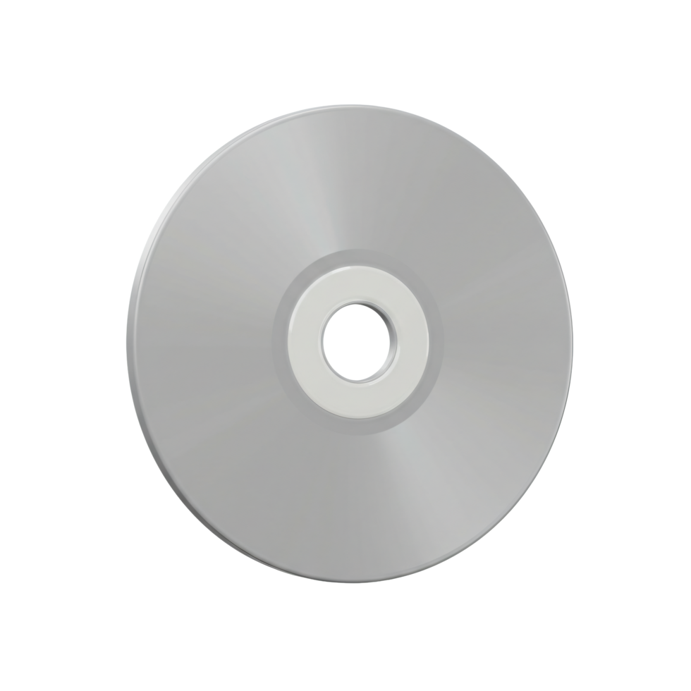 Blank Silver Compact Disc Data Storage Media Digital Disc CD ROM Optical Disc Technology Background png