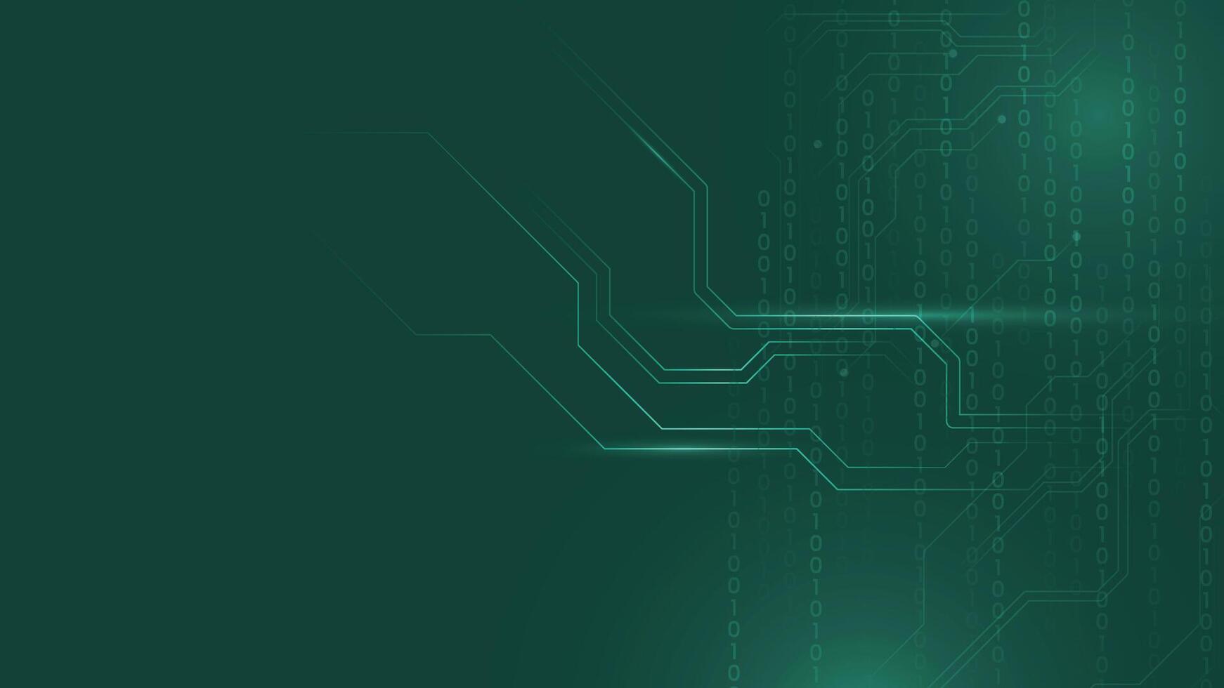 Modern binary code digital background featuring circuit style lines and glowing interface design ideal for tech, software, and cybersecurity themed projects and presentations vector