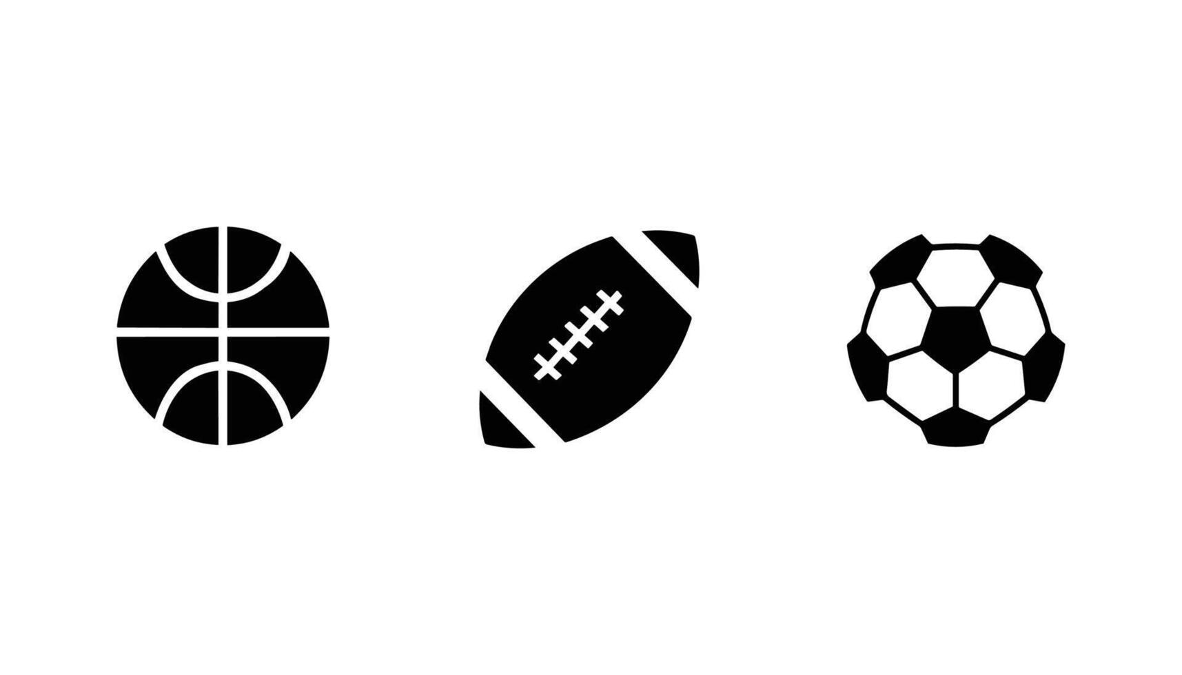 sports balls Icons set silhouette graphics, Sport balls set. vector
