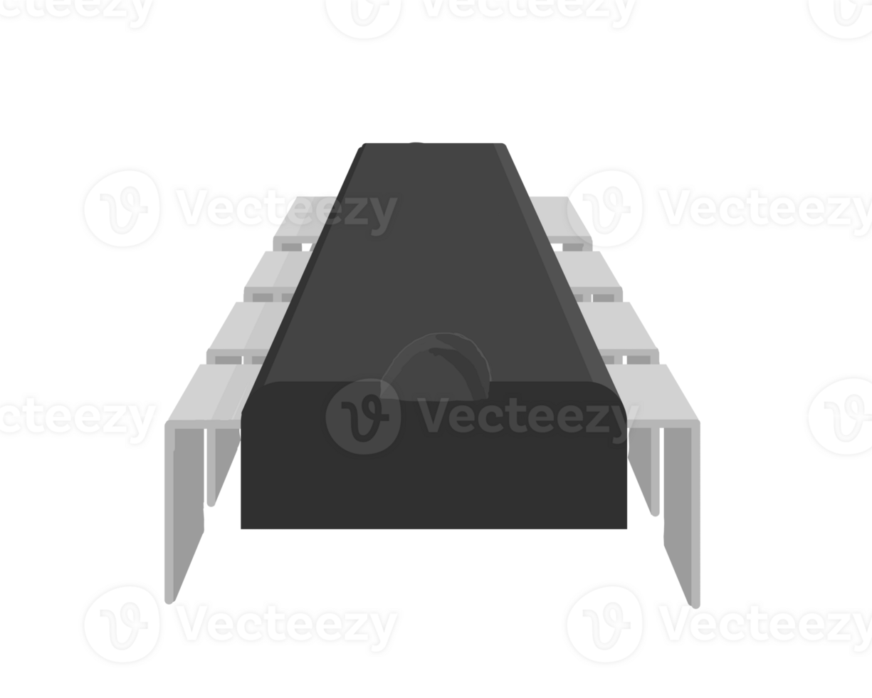 Black Integrated Circuit Perspective View png