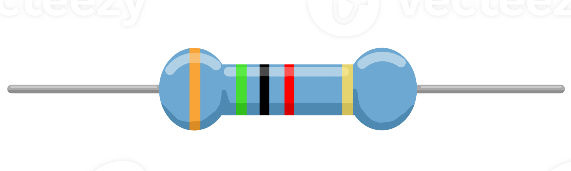 a blue and white wire with a colorful stripe png