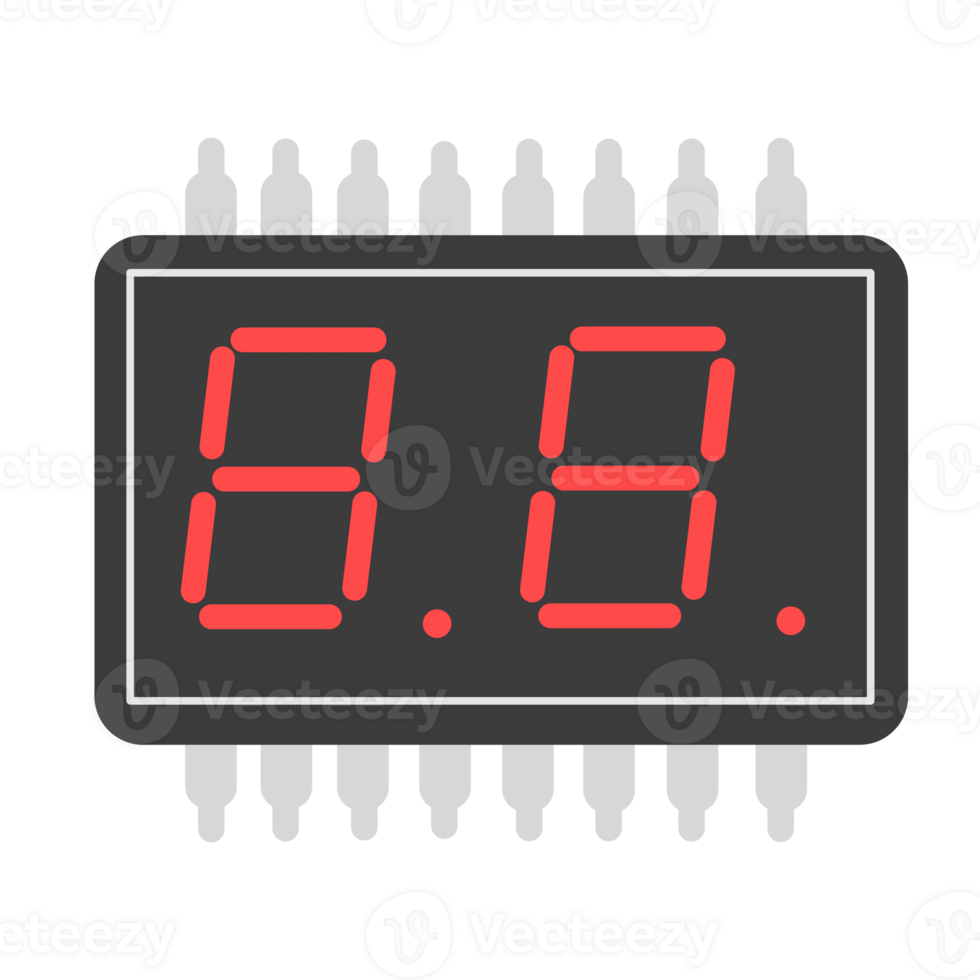 Two Digit LED Counter Display png