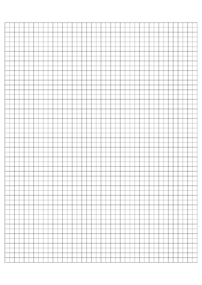 Millimeter grid on A4 size page. Divided by 5 and 10 mm lines. Sheet of engineering graph paper. illustration. vector