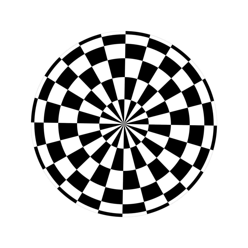 Checkered globe in black and white. 3D chesss phere. illustration. vector