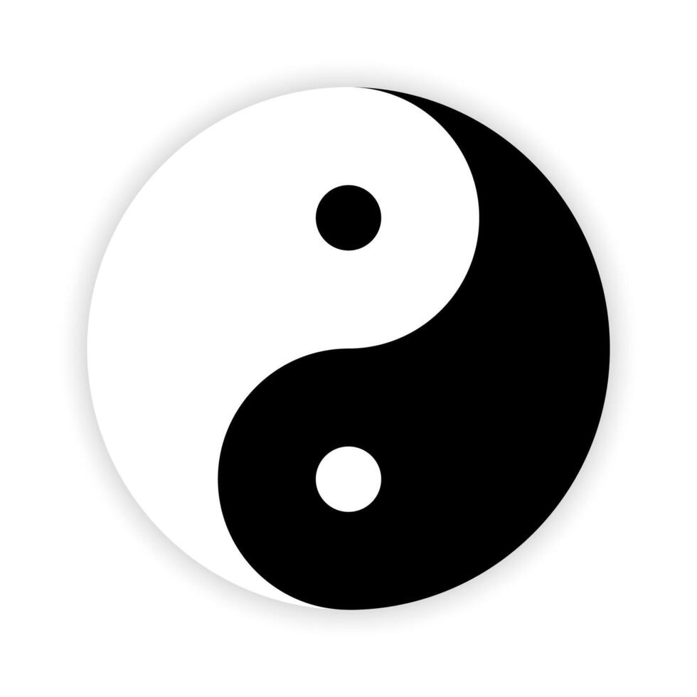 The symbol of yin and yang represents the balance of opposing forces. It illustrates the interconnectedness and harmony essential in various aspects of life and philosophy. vector