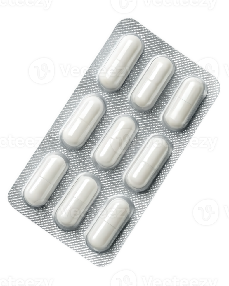 A pack of pills on a black background png