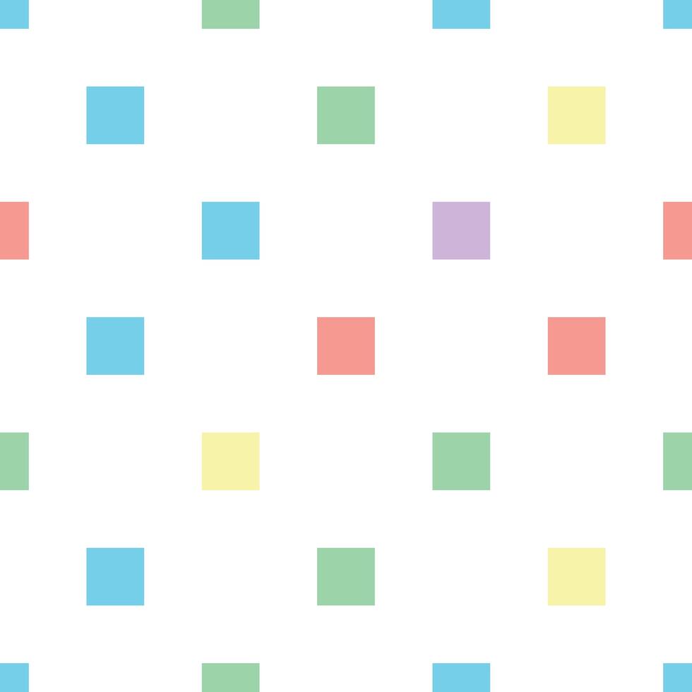 Seamless polka square pattern in different colors. Colorful theme. Sipmle flat wallpaper vector