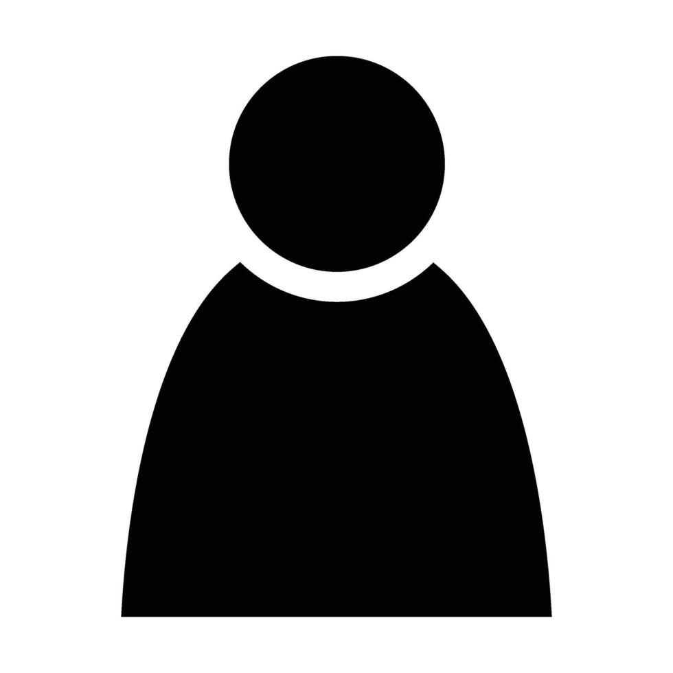 User or person - modern thin line icon. Simple black silhouette illustration. vector