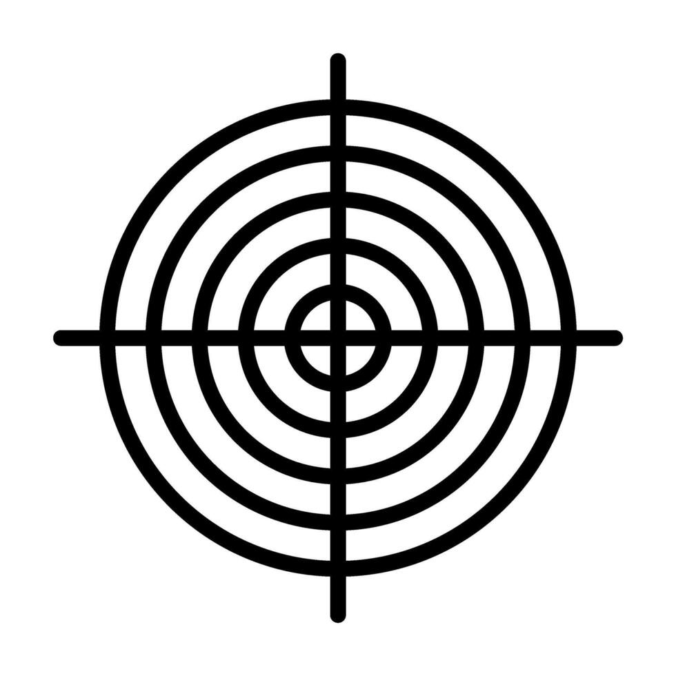 Black target. Hunting, shooting sport or achievement symbol. Simple icon vector