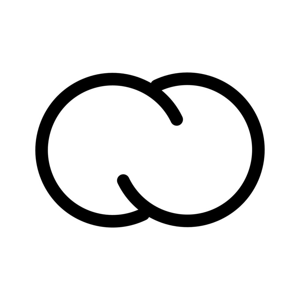 Infinity symbol icon. Simple flat black outline design element. vector