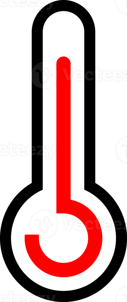 Red thermometer hot weather png