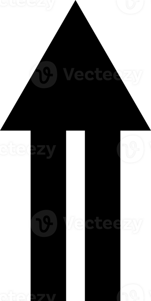 Black up arrow icon sign png