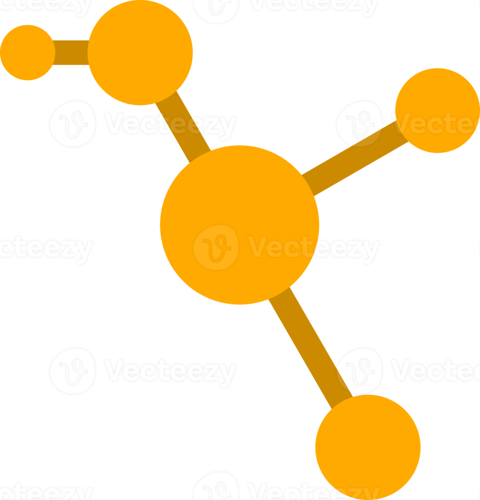 Yellow molecule science png