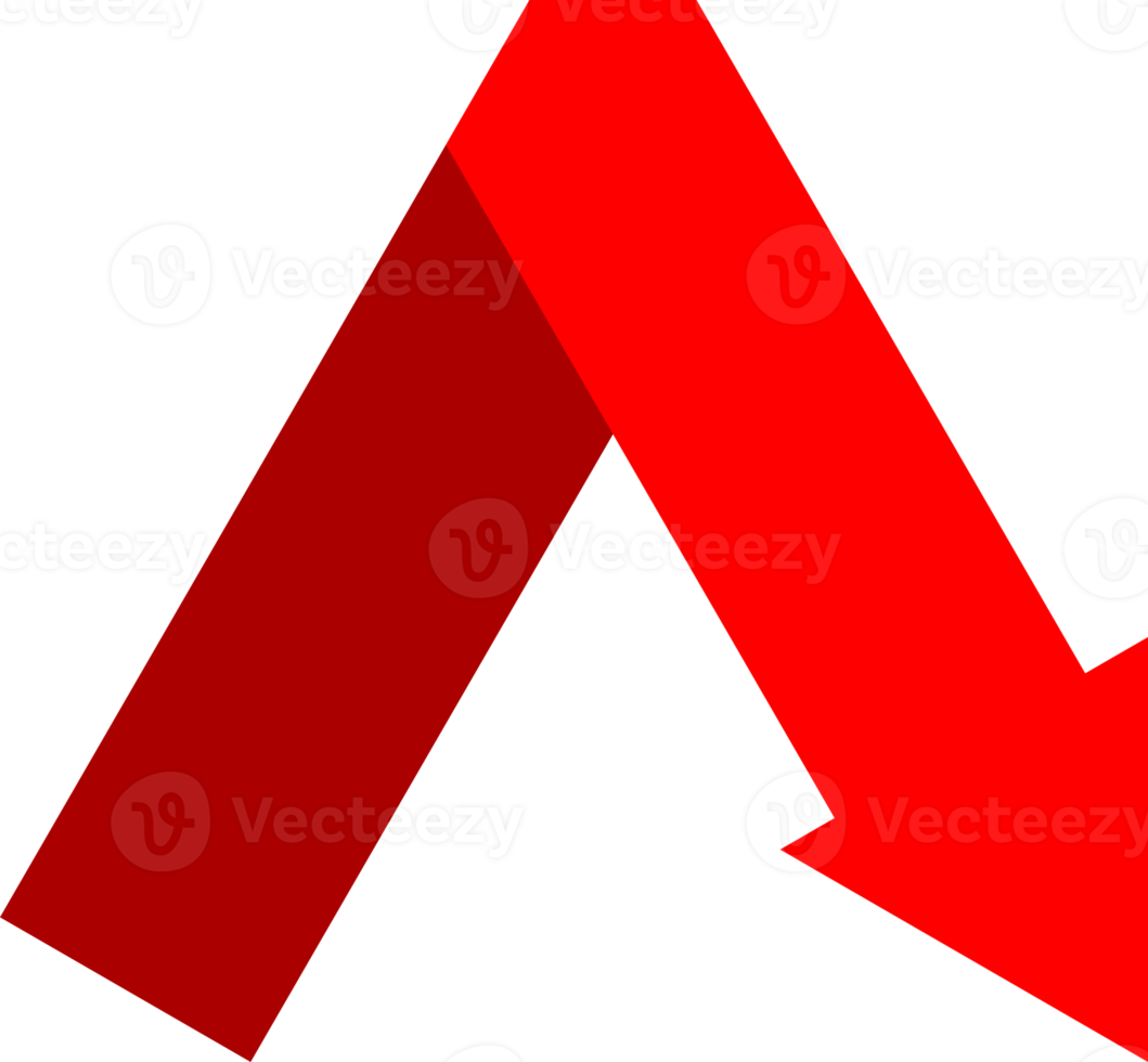 Red arrow u turn png