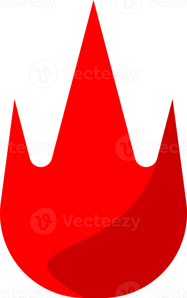 Red flame fire png