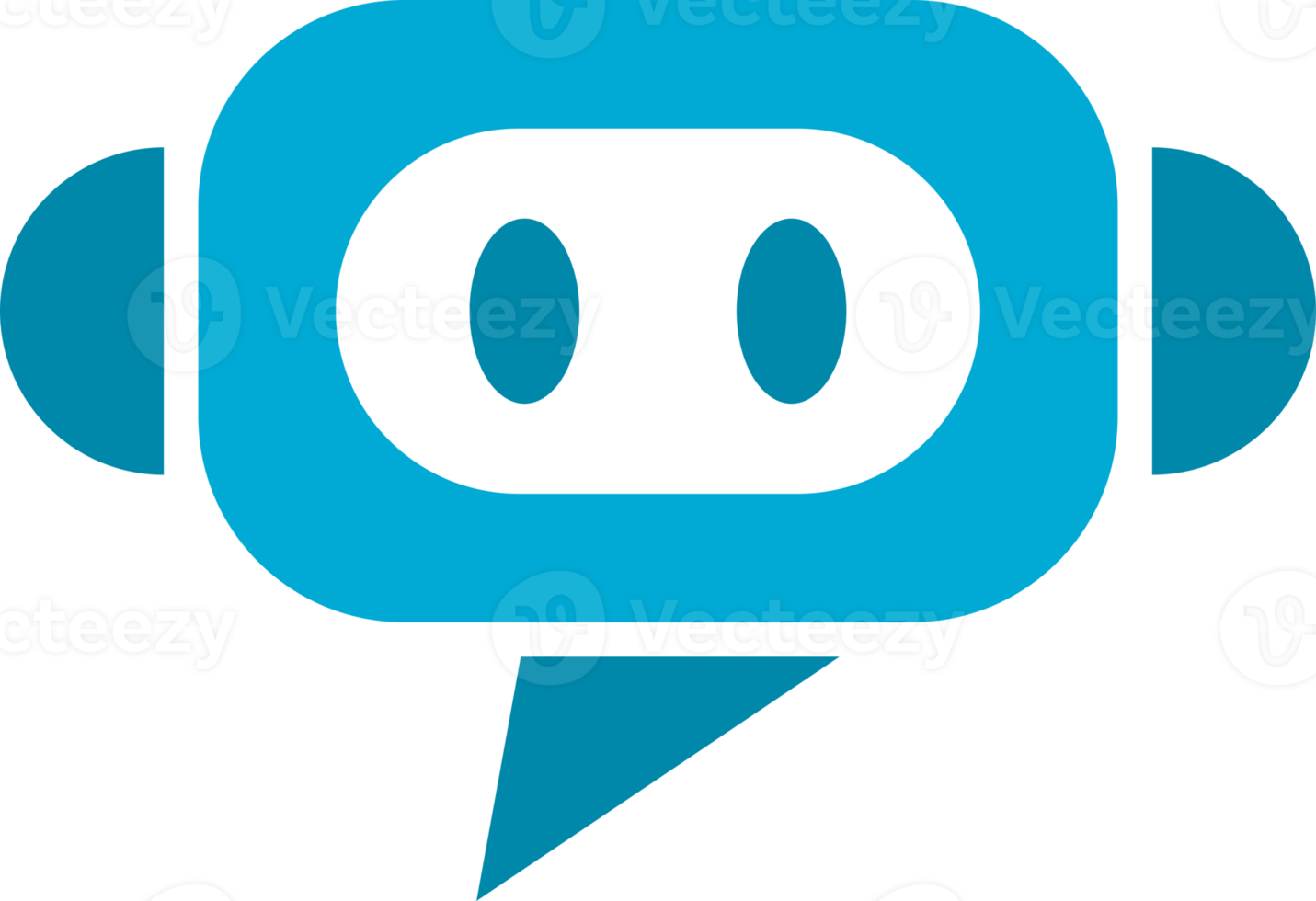 Blue chat bot png