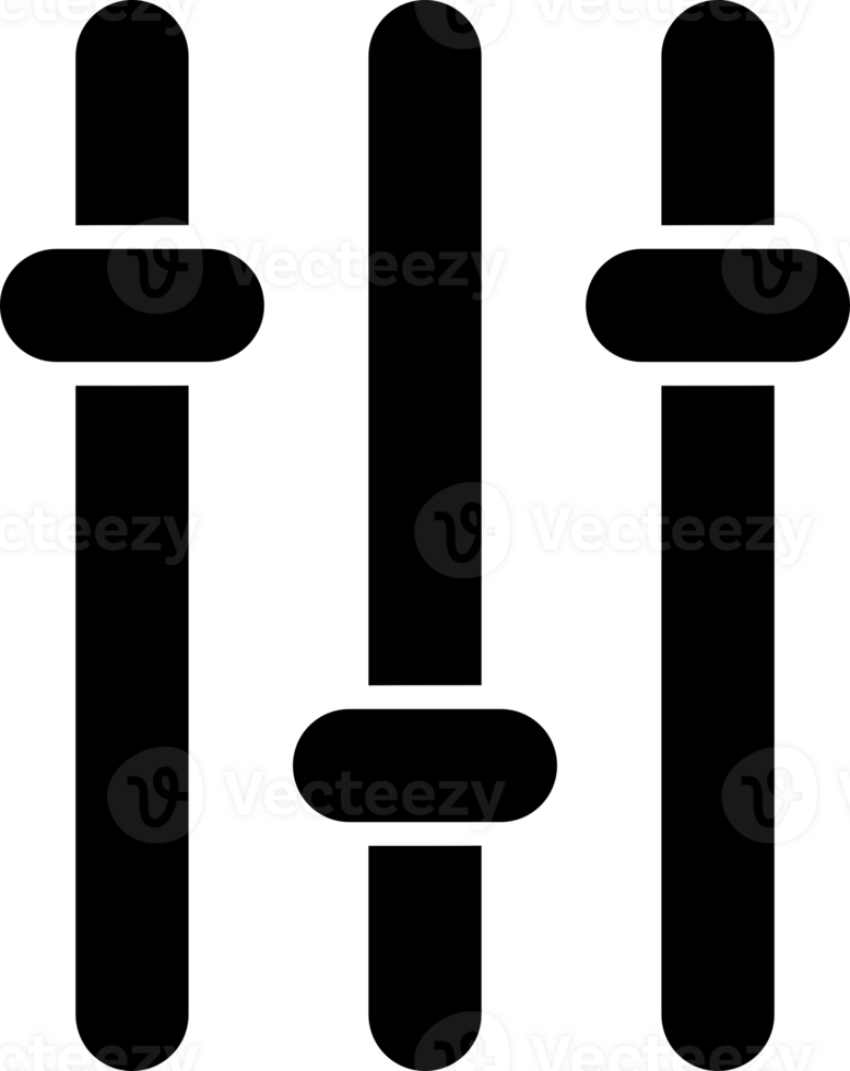 Black equalizer setting icon png
