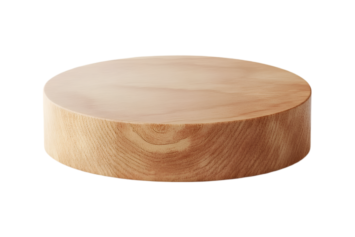 Wooden Round Display Stand Natural Wood Product Photography Mockup png