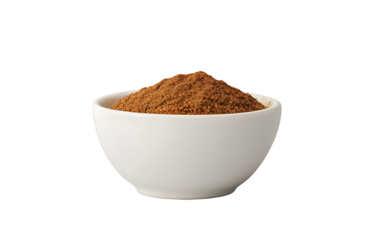Ground Cinnamon in White Bowl Spice Powder Brown Food Ingredient, png