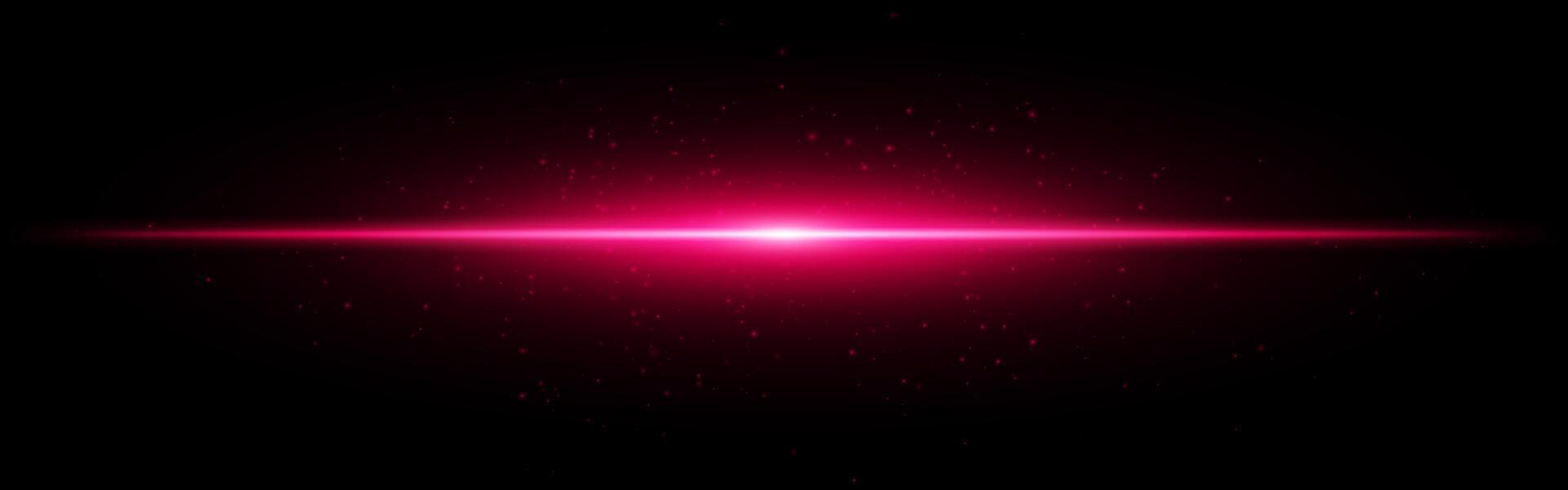 A bright red light is shining on a black background vector