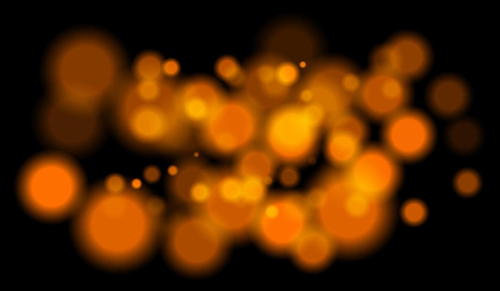 Orange lights on black background vector