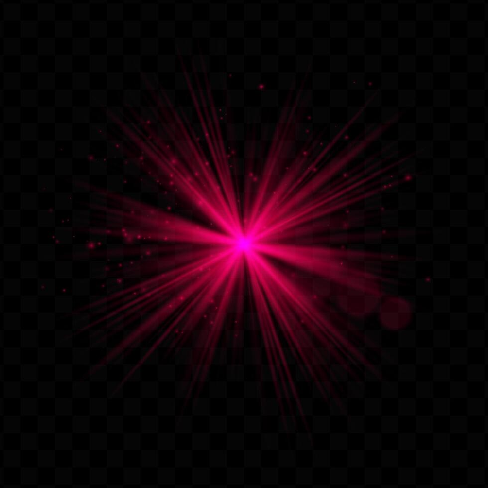 A bright pink star burst on a black background vector