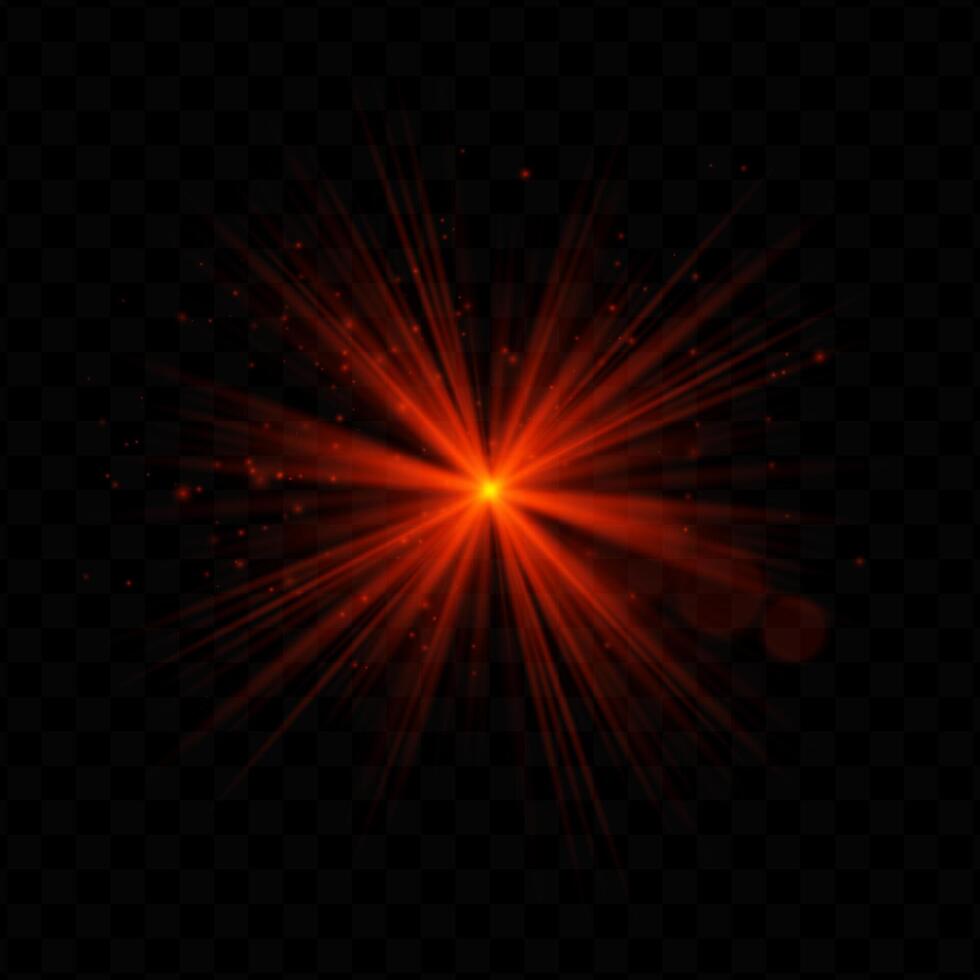 A bright red star burst on a black background vector