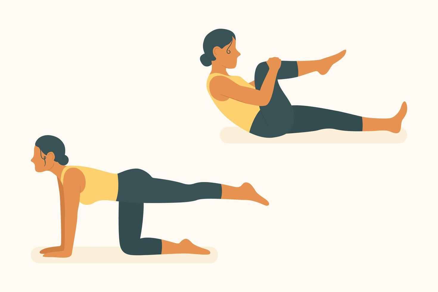 A woman doing a yoga pose vector