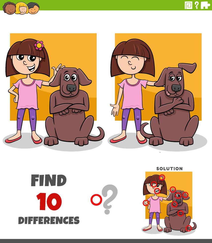 Find differences in two images vector