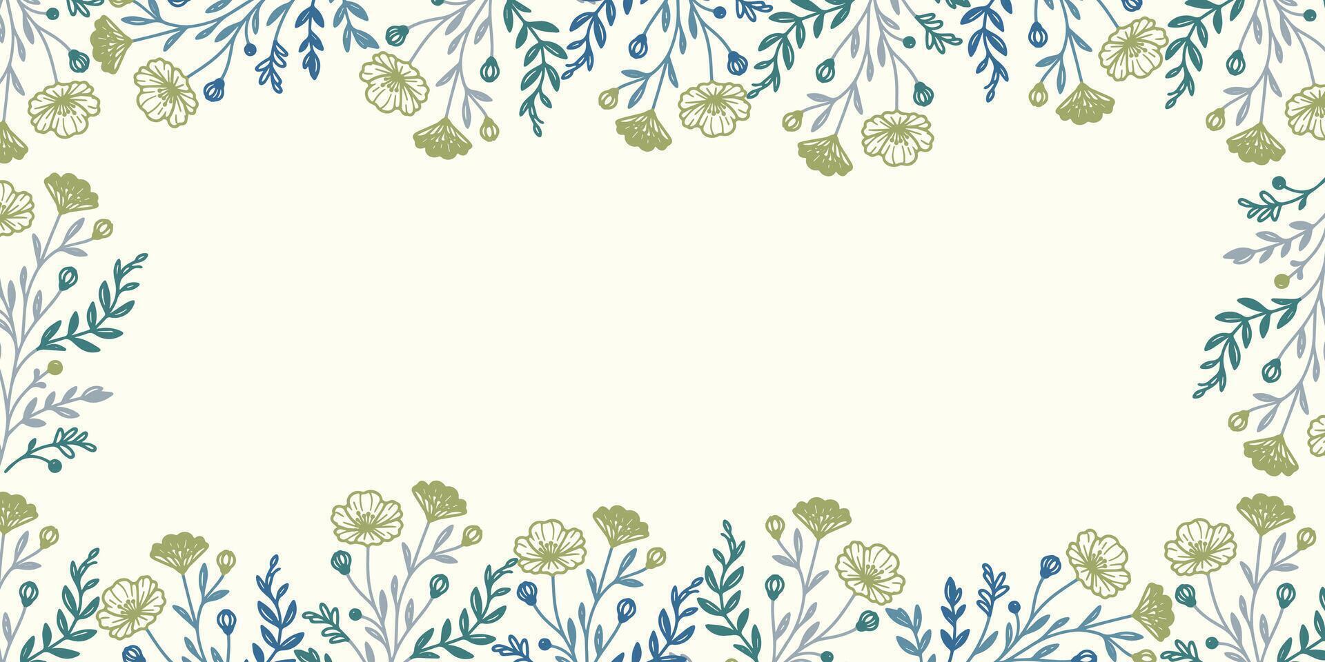 Floral border design illustration vector
